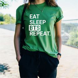 eat sleep bts repeat, bts group t-shirt, korean group members tee, cute bangtan members t-shirt, south korean merch shi