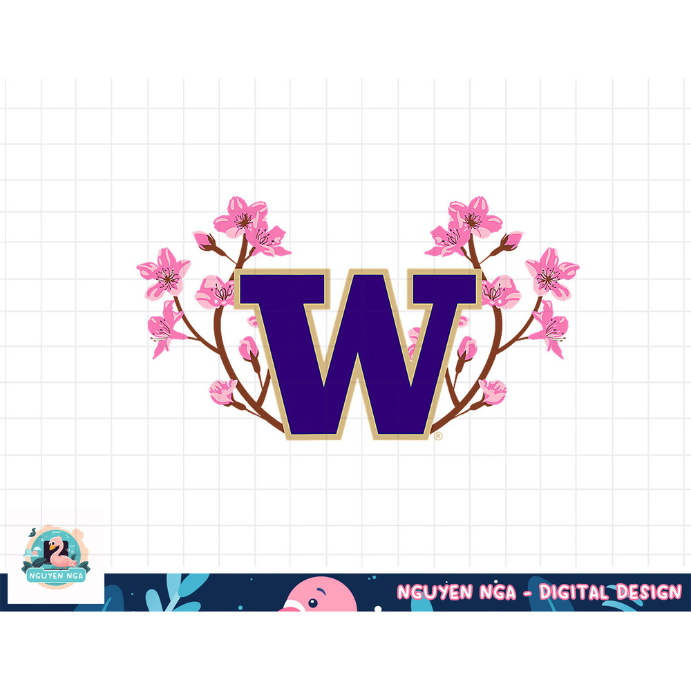 Washington Huskies Cherry Blossoms  png, sublimation.jpg