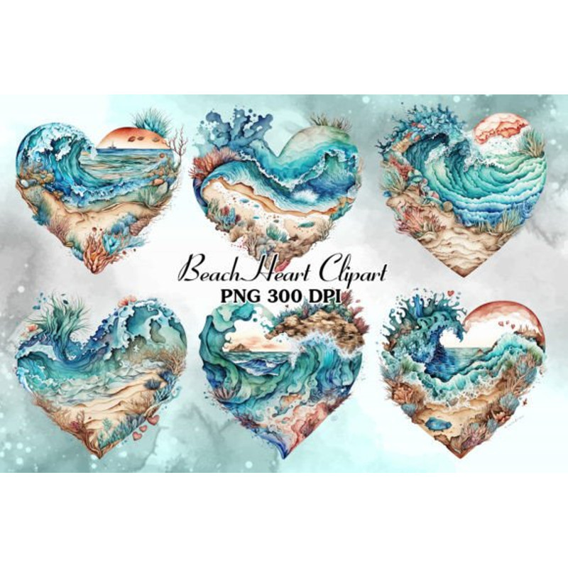 Beach-Heart-Watercolor-Clipart-Bundle-Graphics-68816955-1-1-580x387.jpg