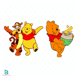 pooh and tigger svg, disney svg, pooh bear svg, winne the pooh svg, bear svg
