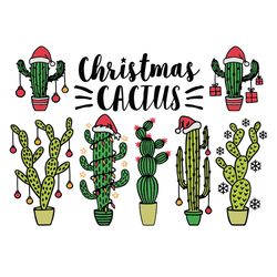 cactus christmas bundle, merry christmas svg, silhouette svg fies