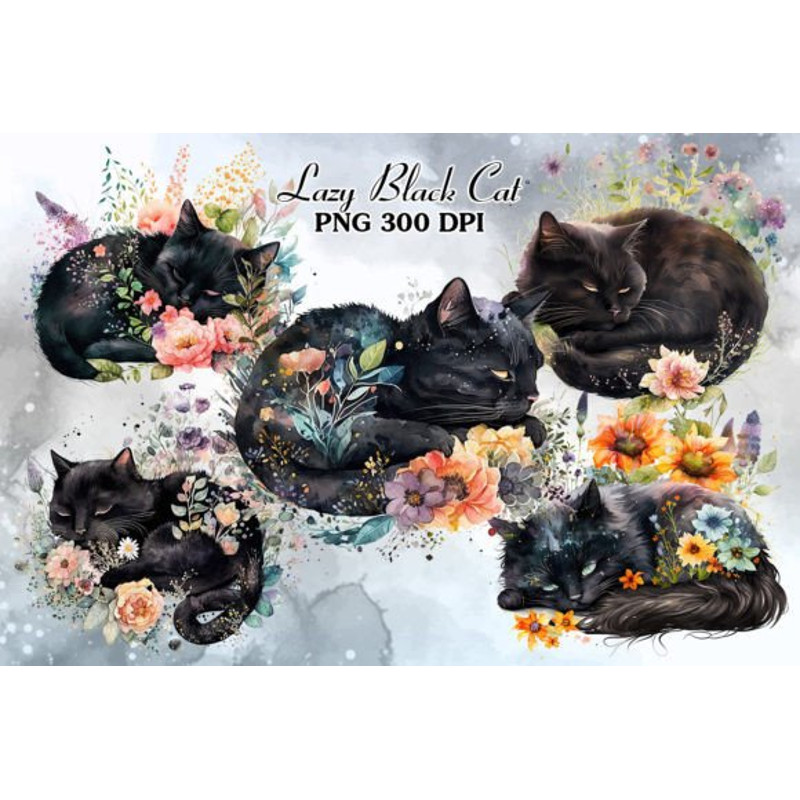 Lazy-Black-Cat-Watercolor-Clipart-Graphics-68569262-1-1-580x387.jpg