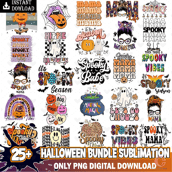 25 sublimation halloween bundle, halloween png, halloween bundle png, spooky halloween png