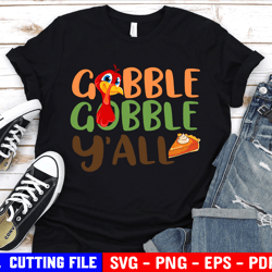thanksgiving svg, gobble gobble svg, gobble svg, cute funny turkey day svg, kids turkey day shirt svg cut file cricut