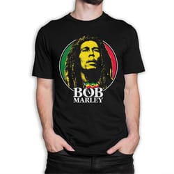 bob marley tricolour t-shirt / men's women's sizes / cotton tee (wra-066)