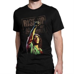 bob marley rise up t-shirt / men's women's sizes / cotton tee (wra-063)