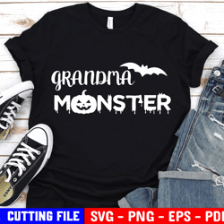grandma halloween svg, grandpa, little monster svg bundle, nana shirt grandson, cute halloween svg for cricut