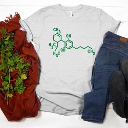 Cannabis Chemical Compound T-Shirt T Shirt Tees Funny Humor Womens Mens Gift Ideas Present Geek Nerdy Geekery Scientist