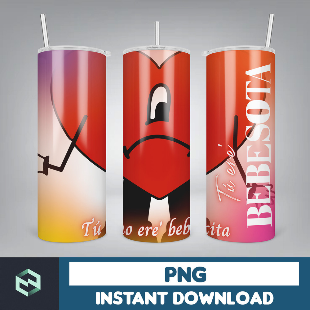 Bad Bunny Tumbler Wrap Design 20oz Tumblers Tumbler Wrap Tumbler Designs PNG Sublimation Design Benito (3).jpg