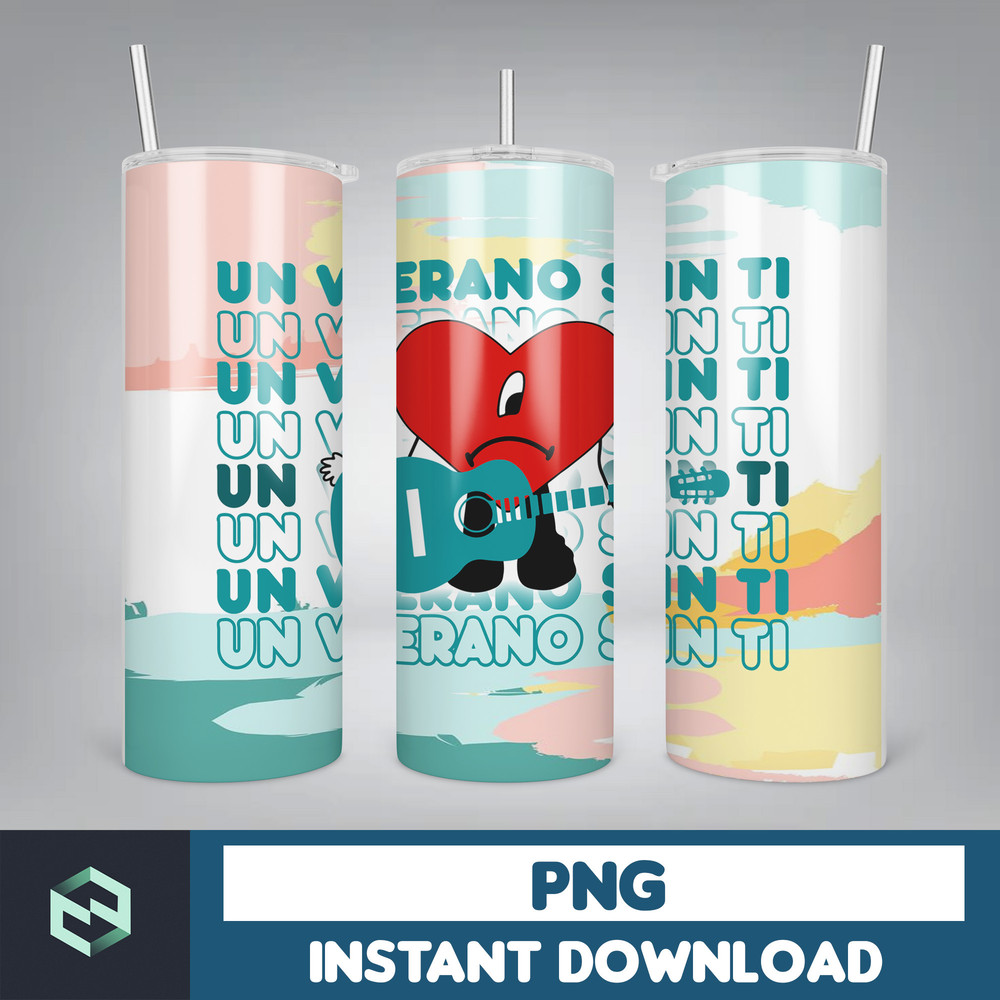 Bad Bunny Tumbler Wrap Design 20oz Tumblers Tumbler Wrap Tumbler Designs PNG Sublimation Design Benito (54).jpg