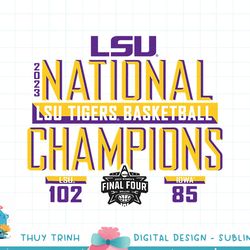 lsu tigers national champs 2023 women's basketball score 102 png