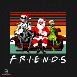 christmas friends jack santa grinch png, christmas png, jack skellington png