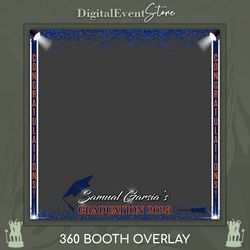 Custom 360 Overlay Graduation 2023 Template 360 Class of 2023 Photobooth Senior Prom Videobooth 360 Graduate Touchpix