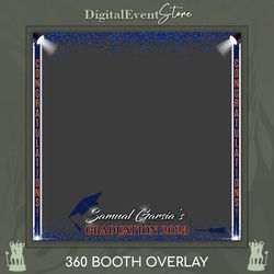 custom 360 overlay graduation 2025 template 360 class of 2025 photobooth senior prom videobooth 360 graduate touchpix