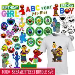 sesame street bundle svg , silhouette svg fies