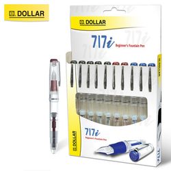 Dollar Fountain Pen 717i Transparent 10's Display Pack