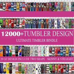 mega tumbler bundle, silhouette svg fies