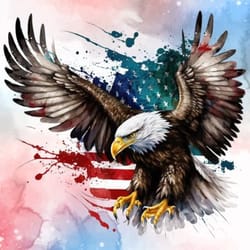 eagle american flag sublimation clipart