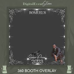360 overlay senior prom photobooth 360 custom template graduation 360 overlay videobooth silver class of selfie booth