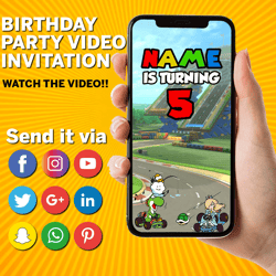 Super Mario Animated Invitation, Super Mario Invitation, Super Mario invitation Card, Super Mario Video Invitation