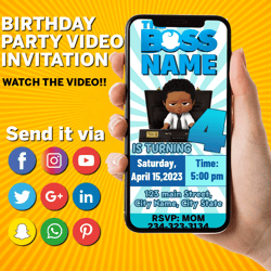 boss baby birthday invitation, afro boss baby invitation, baby boss invite, baby boss birthday, baby boss girl, digital