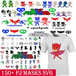 pj masks bundle svg,  silhouette svg fies