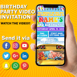 Kids Birthday Invitation, Kids Birthday Video Invitation, Kids invitation, Birthday Party, Birthday Invitation, Video