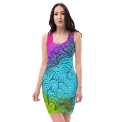 all over printed women cut and hand sewn made especially bodycon dress fitted dresses sleeveless sexy party wear