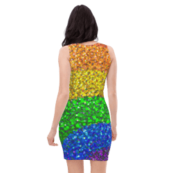 all over printed women cut and hand sewn made especially bodycon dress fitted dresses sleeveless sexy party wear