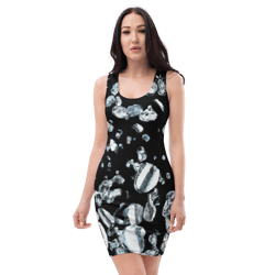 all over printed women cut and hand sewn made especially bodycon dress fitted dresses sleeveless sexy party wear