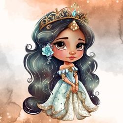 cute princess sublimation clipart