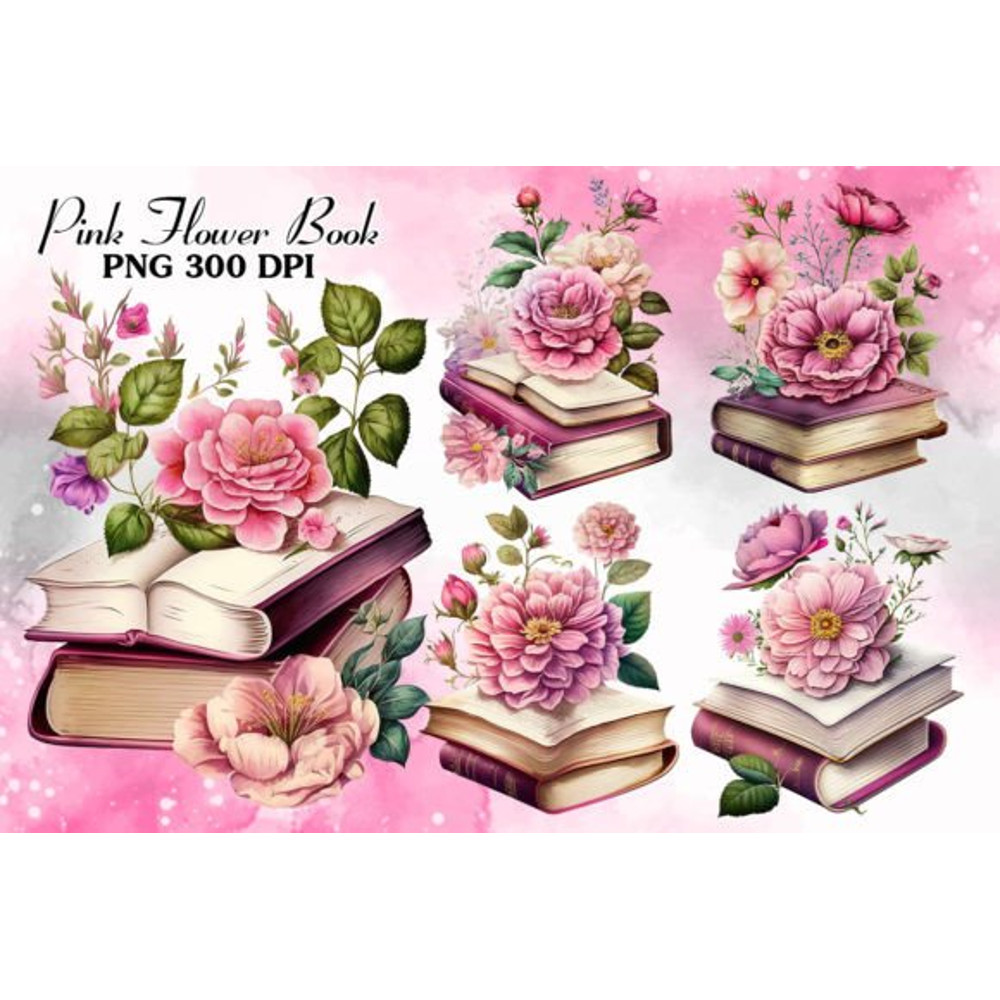 Pink-Flower-Book-Sublimation-Clipart-Graphics-67627397-1-1-580x387.jpg