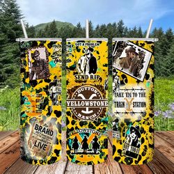 yellowstone 20oz skinny tumbler , silhouette svg fies