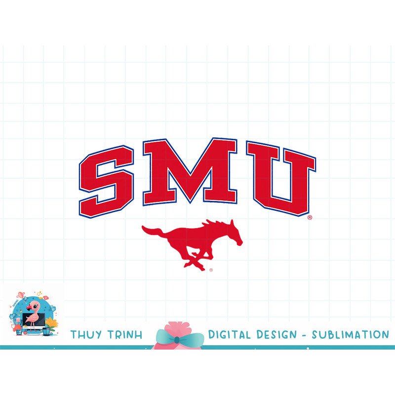 SMU Mustangs Womens Arch Over Pink Officially Licensed png.jpg