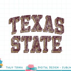 texas state bobcats retro arch block officially licensed png