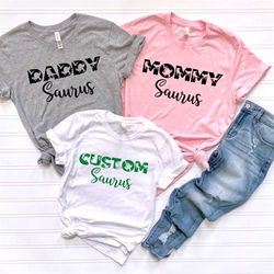 custom matching family dinosaur tee, birthday tshirts, birthday gift, funny birthday tee, dinosaur outfit, mama daddy sa