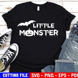 little monster svg, halloween svg, halloween shirt, momster svg, sppoky cute, svg files for cricut & silhouette