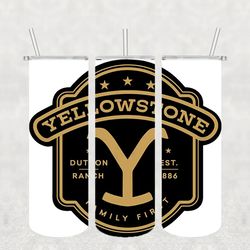 yellowstone first tumbler template sublimation, silhouette svg fies