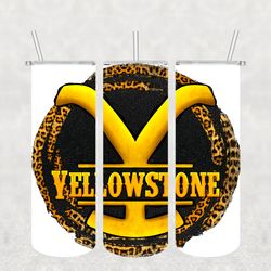 yellowstone leopard tumbler png, silhouette svg fies