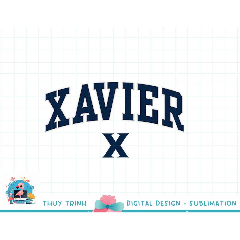 Xavier Musketeers Womens Arch Over Dark Heather png.jpg