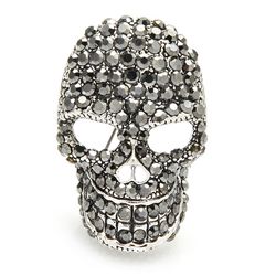 Skull brooch, Unisex casual jewelry, Gift for men or woman, Grey or Silver, Brooch or pendant