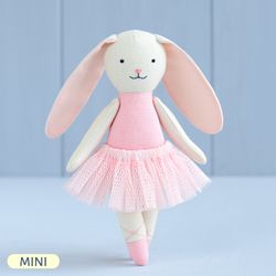 PDF Mini Bunny Ballerina Doll Sewing Pattern
