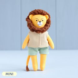 PDF Mini Lion Doll Sewing Pattern