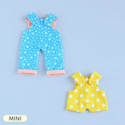 PDF Overalls for Mini Dolls Sewing Pattern