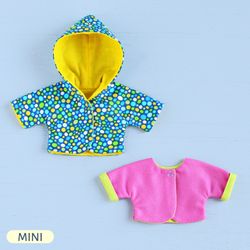 PDF Jackets for Mini Dolls Sewing Pattern