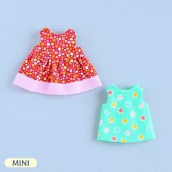 PDF Dresses for Mini Dolls Sewing Pattern
