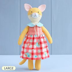 PDF Large Cat Doll Sewing Pattern