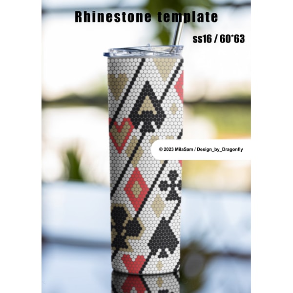RHINESTONE TUMBLER Template 60 Stones Wide 4mm/SS16 20oz Sk | Inspire ...