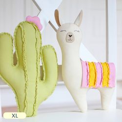 PDF Llama and Cactus Stuffed Toys Sewing Pattern