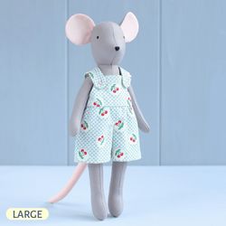PDF Large Mouse Doll Sewing Pattern